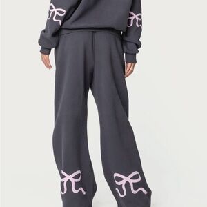 Edikted Bonney Bow Detail Sweatpants